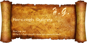 Herczegh György névjegykártya
